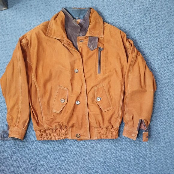 Vintage 1990's Echtes Leder Brown Leather Jacket mens RARE 3XL Great condition - Picture 12 of 12